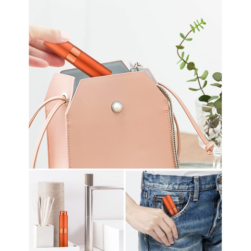 LISAPACK 8ML Atomizer Perfume Spray Bottle for Travel, Empty Refillable