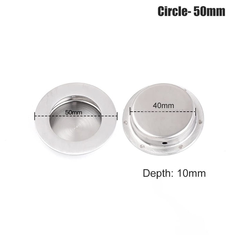 TopHomer Recessed Sliding Pull Door Handles, Stainless Steel Hidden Flush