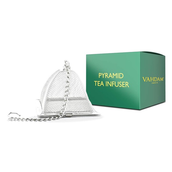 VAHDAM, Pyramid Tea Infuser | Tea Infusers for Loose Tea | 18/8 Stainless Steel Fine Mesh Strainer | Best Tea Infusers for Loose Tea | Tea Strainers | Loose Leaf Tea Infuser