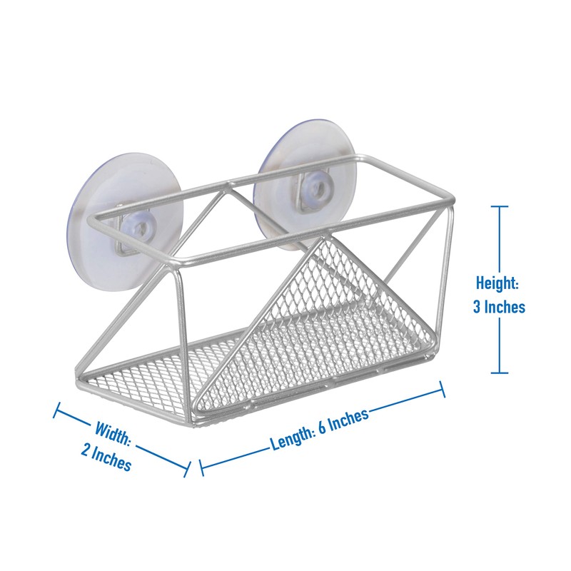 Kitchen Details Geode Suction Cup Sponge Holder | Durable Iron