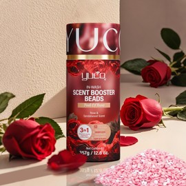 YUCO Sustainable Laundry Scent Booster Beads, Rose and Sandalwood Fragrance Laundry Beads, Up to 24 Washing Cycles, For Fabric Deodorizer and Fresh Scented Clothes, For Washer