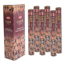 HEM Incienso Hexagonal De Café C/6 Tubos C/20 Varitas C/u