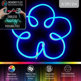 Xtreme 6.5 ft Neon Bend and Shape Memory Flex Wire Multicolor LED Light Strip
