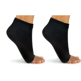 Toeless Socks-2 Pairs - Perfect for Yoga, dance, exercise, pedicures, and more (Black)Fits most