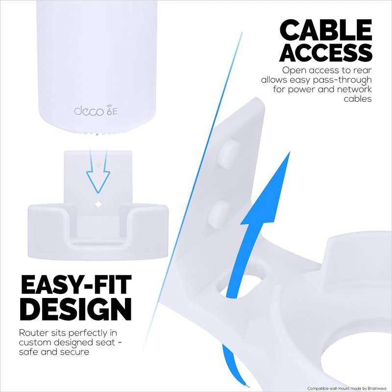 Screwless Wall Mount for TP-Link Deco X68, XE75, XE75 PRO,