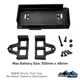 For Redcat Racing Trail Tray (Fits Redcat® Ascent & Ascent Fusion) Shorty 2200mah battery - Shorty /Adventure Pack, Original Ascent (Steel Chassis)