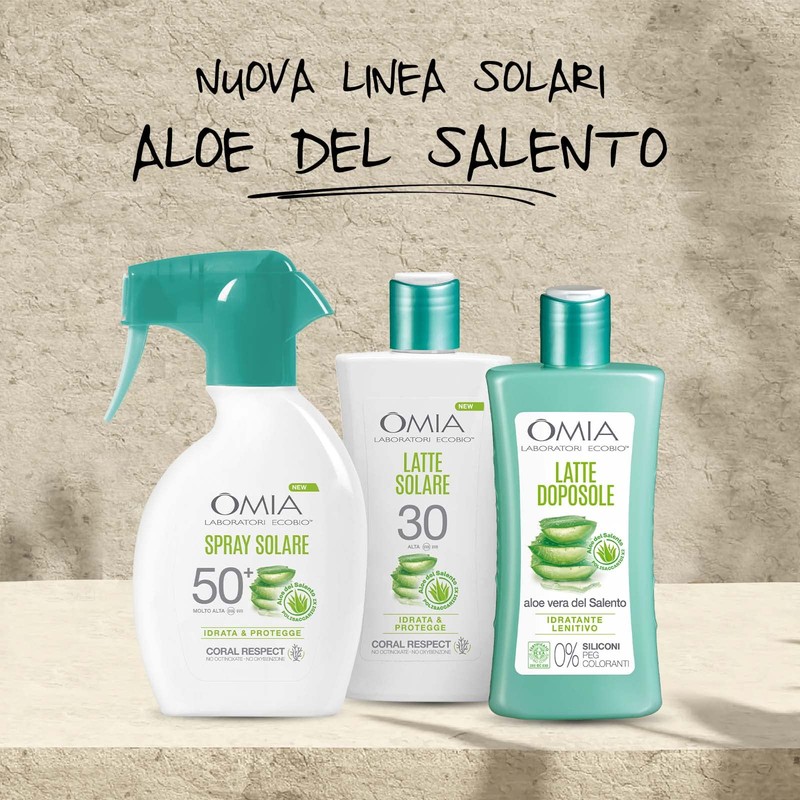 Omia, Latte Solare Protettivo SPF30 Viso e Corpo con Aloe