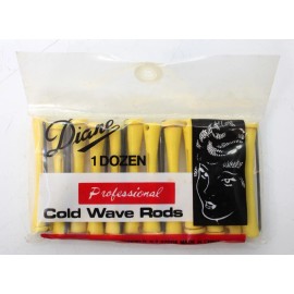 Diane Vintage Prof. Diane Yellow Cold Wave Rods – 12ct – NOS – Perm Curlers #97-1029