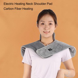 Fockety Heating Pad for Neck and Shoulders, 21.65x19.69x6.3 Inch Large Neck Heating Pad with 3 Heat Settings, 3 Auto Off Timer Settings, Electric Heated Pad for Women Men Mom Dad