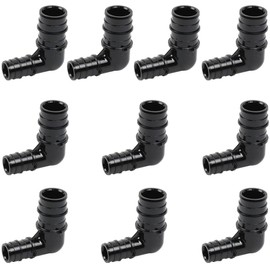 TMKOOL 10 Pack Poly Cold Expansion PEX A Fitting Reducing 3/4 in x 1/2 in 90 Degree Elbow for Pex A Pipe in Plumbing Corrosion Resistant ASTM F1960 (10pcs 3/4"x1/2" Elbow)