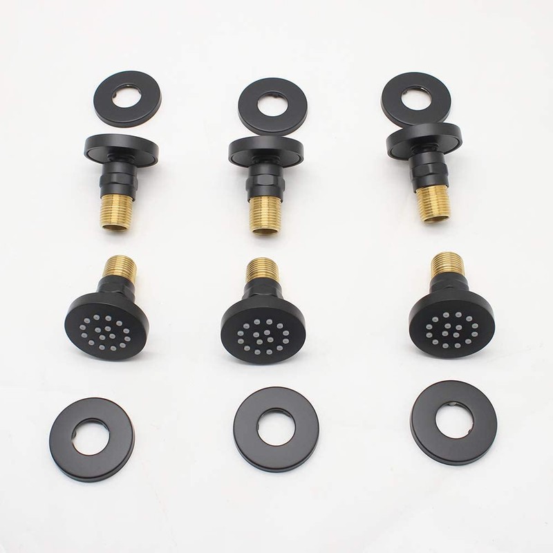 HOMEDEC 2inch Round Brass Shower Spa Massage Body Spray Wall