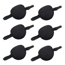 6 Pcs Medical Eye Patches for Adults, Eye Patches for Adults Medical, Eye Patch, Eye Patches for Adults, 3D Concave Design Pirate Eye Patch for Amblyopia, Strabismus Left & Right Eye - Black