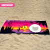 GEEZY Microfibre Beach Towel, Birds Sunrise Design - Quick Drying,