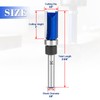 NICAVKIT 6Pcs Pattern Flush Trim Router Bits 1/4 Inch Shank,