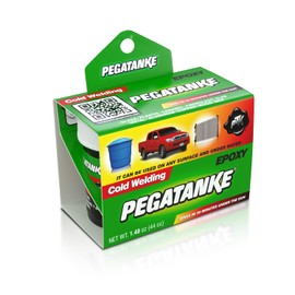 PEGATANKE - Black 2 Part Epoxy Resin & Cold Weld Adhesive | High Strength Liquid Metal Glue for Fuel Tanks & General Repair | High Temperature Epoxy for Cold Welding Waterproof Bonds (1.48 oz)