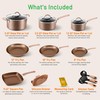 NutriChef 14-Piece Nonstick Cookware PTFE/PFOA/PFOS-Free Heat Resistant Lacquer Kitchen Ware