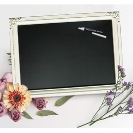 NIKKY HOME Farmhouse Kitchen Chalkboard Wall Sign Decorative Framed Menu Chalk Board Hanging Display Non-Porous Erasable & Reusable 20" x 15" Rustic Blackboard for Weddings, Birthdays, Restaurant