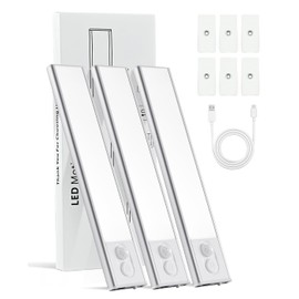 Under Cabinet Lighting, Magnetic Under Cabinet Lighting Wireless, Dimmable LED Motion Sensor Cabinet Light, 1100mAh Rechargeable Closet Lights, Under Counter Lights for Kitchen, Hallway, Stairs
