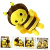 TOYANDONA Pack of 3 Small Bee Pendant Animal Plush Doll