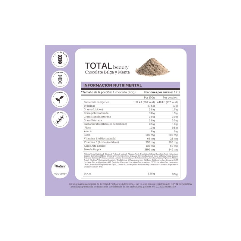Matter Smart Nutrients Total Beauty Sacha Inchi Proteína Vegana Probióticos