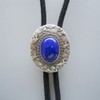 Vintage Silver Plated Handcraft Lapis lazuli Stone Ukiyo-e Oval Bolo