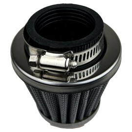 RedCap 39mm Air Filter with Nipple For 90cc 110cc 125cc Dirt Pit Bike GY6 50cc QMB139 Moped Scooter Off Road Motorcycle ATV Quad XR50 CRF50 CRF70 XR CRF KLX Apollo X RFZ SSR Lifan (Chrome)