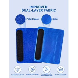 4-Packs Upgraded CPAP Strap Covers, Innovative Satin/Polar Fleece Dual-Layer CPAP Headgear Strap Covers, Universal CPAP Strap Comfort Pads, CPAP Accessories Mask Face Cusion Pads for Reducing Red Mark