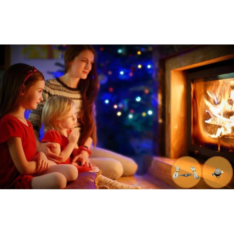 BoyoTec Thermostat Switch for Fireplace Blower Fan Kit, Temp with