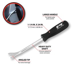 Performance Tool W80645 Heavy Duty Upholstery Panel Removal Tool with Chrome Plated Shaft and Easy Grip Handle for Marring-Free Use