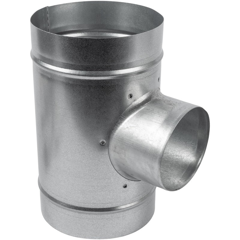 6'' Inch Duct T-Joint Splitter to 4" Inch 90° Degree