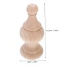 Operitacx 2pcs Unfinished Solid Wood Finials for Bed Posts Staircases