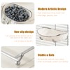 HOMKULA 2 Tier Ceramic Fruit Bowl for Kitchen Counter, Tiered