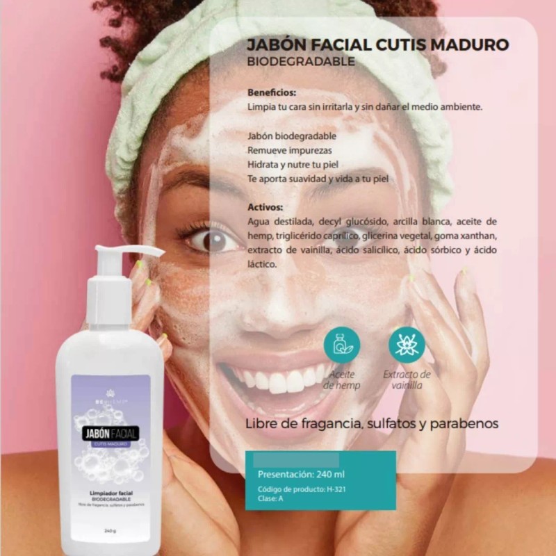 Beohemp Jabón Para Piel Madura Y Piel Normal Kit 2