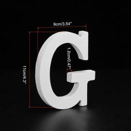MECCANIXITY Wooden Letters G, 4.3 Inch Wood Letters Sign Decoration Wooden Decoration for Walls Decor, Party, DIY Craft Projects, Painting, DIY