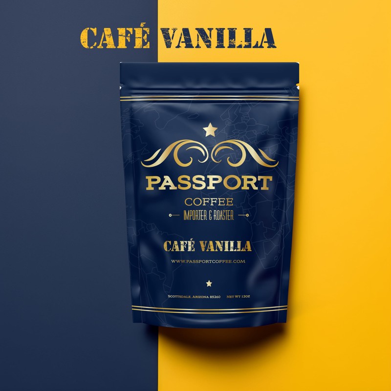 Passport Coffee Cafe Vanilla - Medium roast blend from Colombia