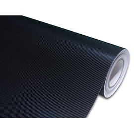 4D Gloss Satin Carbon Fiber Black Vinyl Car Wrap Film Roll (10FT x 5FT)