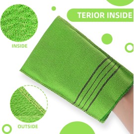 6-teilige Peeling-Handschuhe, Handschuhe zur Entfernung abgestorbener Haut für die Tiefenreinigung, abgestorbene Zellen und Trocknung zur Entfernung von Hautunreinheiten und Poren