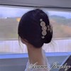 Avance Women's Clear Hair Clip Hair Claw Pearl Bijou Cute