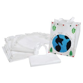 Colorations Decorate Your Own Shopping Tote, Set of 12 – DIY Craft Kit for Kids, Includes 12 White Fabric Tote Bags, Ready to Personalize – Makes a Great Gift Idea