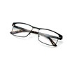 Men Rectangular Stainless Steel Glasses Frame/w Anti Blue Ray Lens