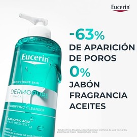 Eucerin Gel Limpiador Facial Piel Grasa Imperfecciones, 400Ml