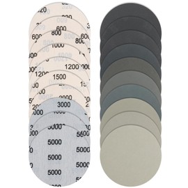 Bolatus 36Pcs 125mm Sanding Discs, Wet and Dry Hook and Loop Round Sanding Pads 320 600 800 1000 1200 1500 2000 3000 4000 5000 Grit for Wood, Metal, Automotive Polishing
