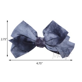 Set of Four 3.75 inch WideTie Dye Hair Bows for Girls - Multi