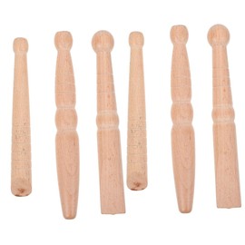 Healvian 6pcs Wooden Acupressure Sticks for Reflexology and Foot Massage Portable Household Therapy Tools Ergonomic Design for and Relaxation
