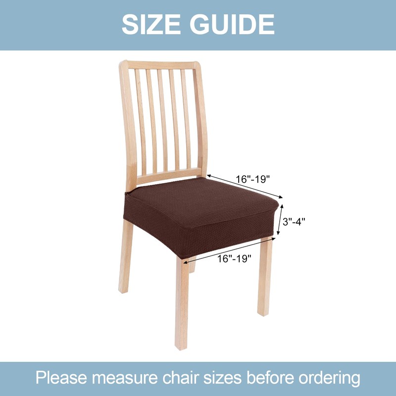 Smiry Stretch Jacquard Seat Covers for Dining Room Chairs Set
