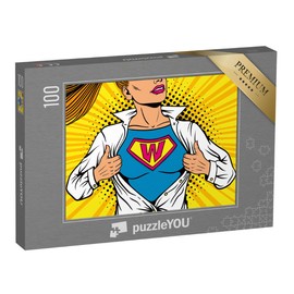 puzzleYOU: Jigsaw Puzzle 100 Piece Pop Art: Female Superheroes - From the Comic Puzzle Collection