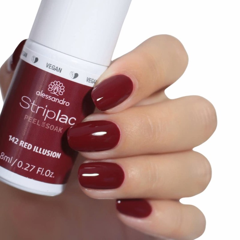 alessandro Striplac UV Nail Varnish, Red Ilusion, Gentle and Long