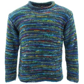 LOUDelephant Chunky Wool Knit Jumper Space Dye - SD Dark Blue Mix (Medium)