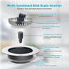 Hibbent 3 in 1 Kitchen Sink Drain Strainer, Stainless Steel