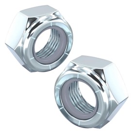 1/4-20 Nylon Insert Lock Nuts Marine Grade 316 Stainless Steel Coarse Thread Hex Nuts for Marine Hardware Coastal Equipment Industrial Construction Fasteners Plain Finish (50 Pack)